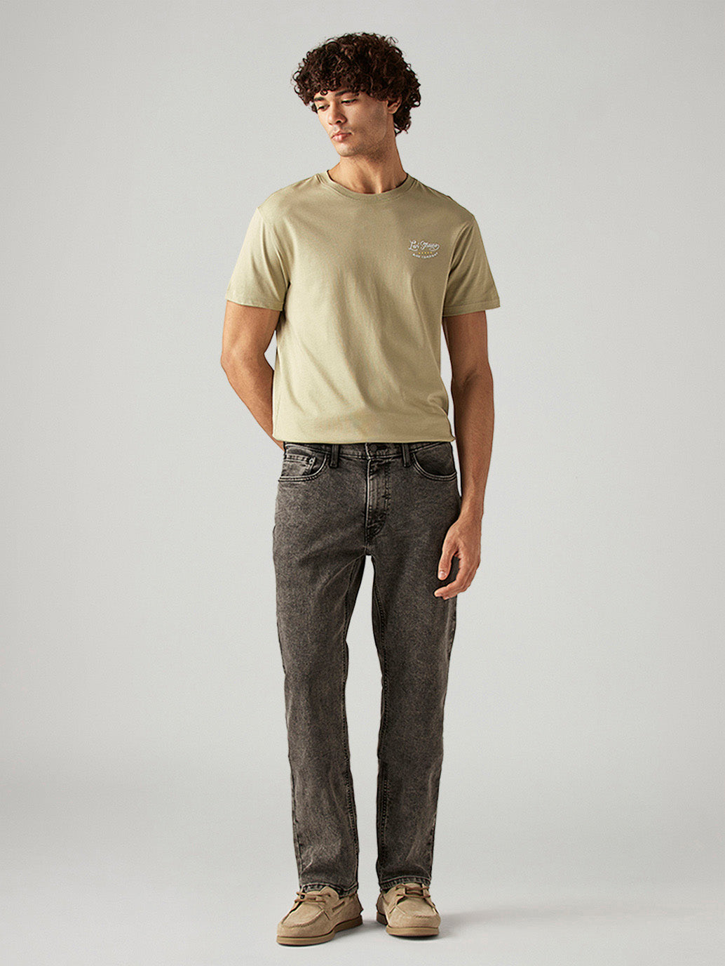 Men's 541 Grey Athletic Tapered Fit Mid Rise Jeans