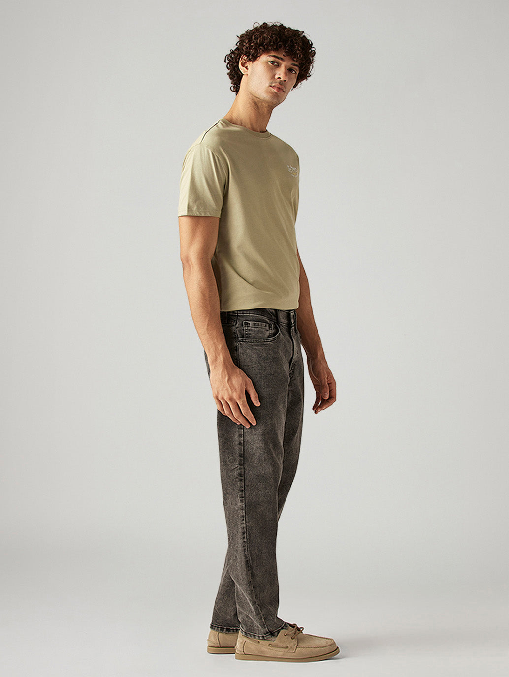 Men's 541 Grey Athletic Tapered Fit Mid Rise Jeans - Side View