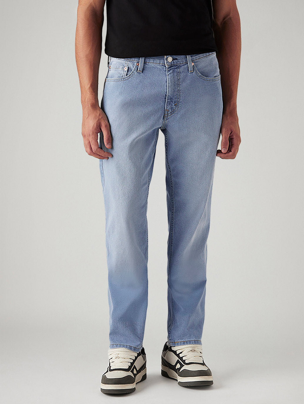 Men's 541 Light Blue Athletic Tapered Fit Mid Rise Jeans - Front View