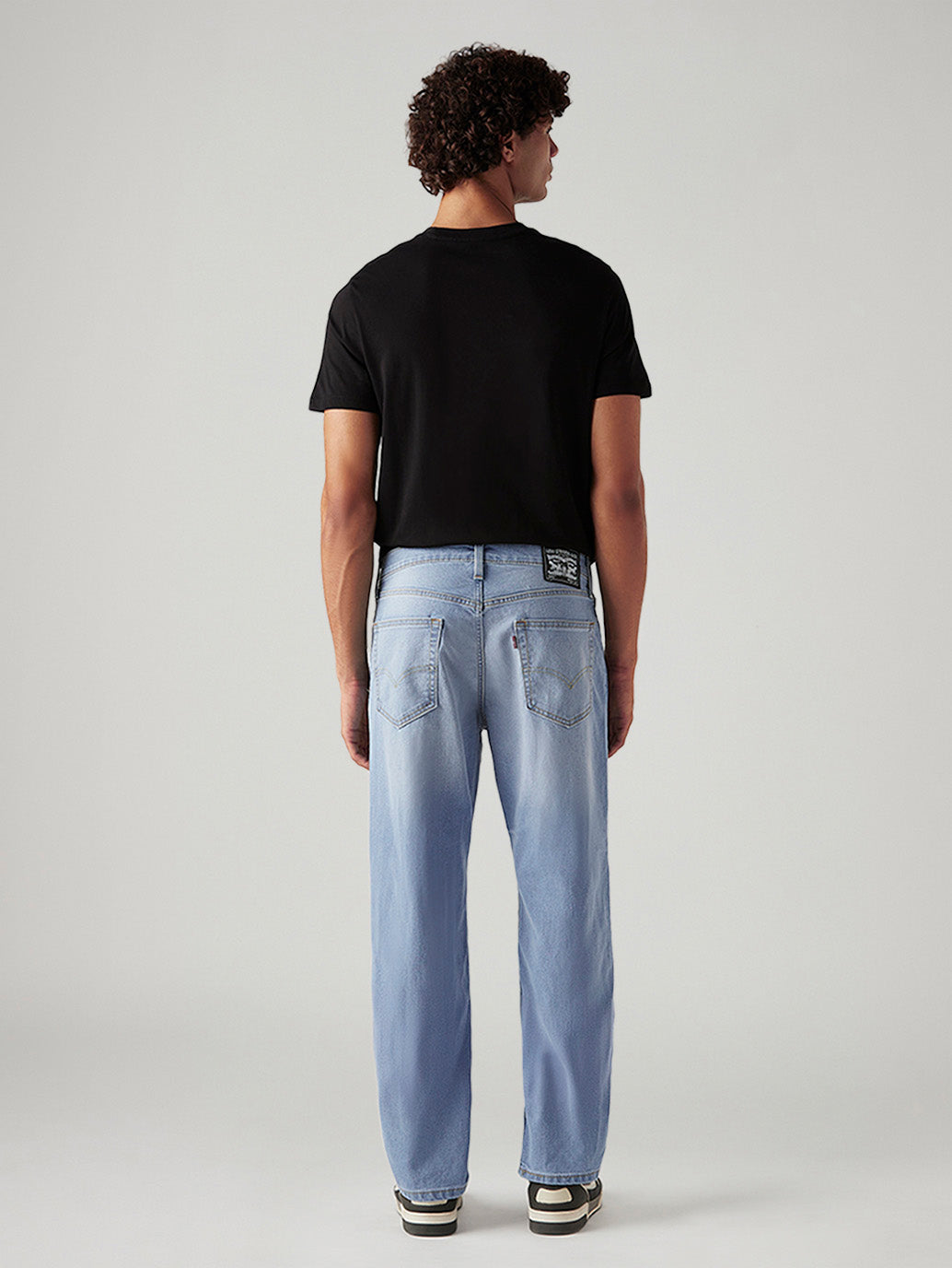 Men's 541 Light Blue Athletic Tapered Fit Mid Rise Jeans - Back View