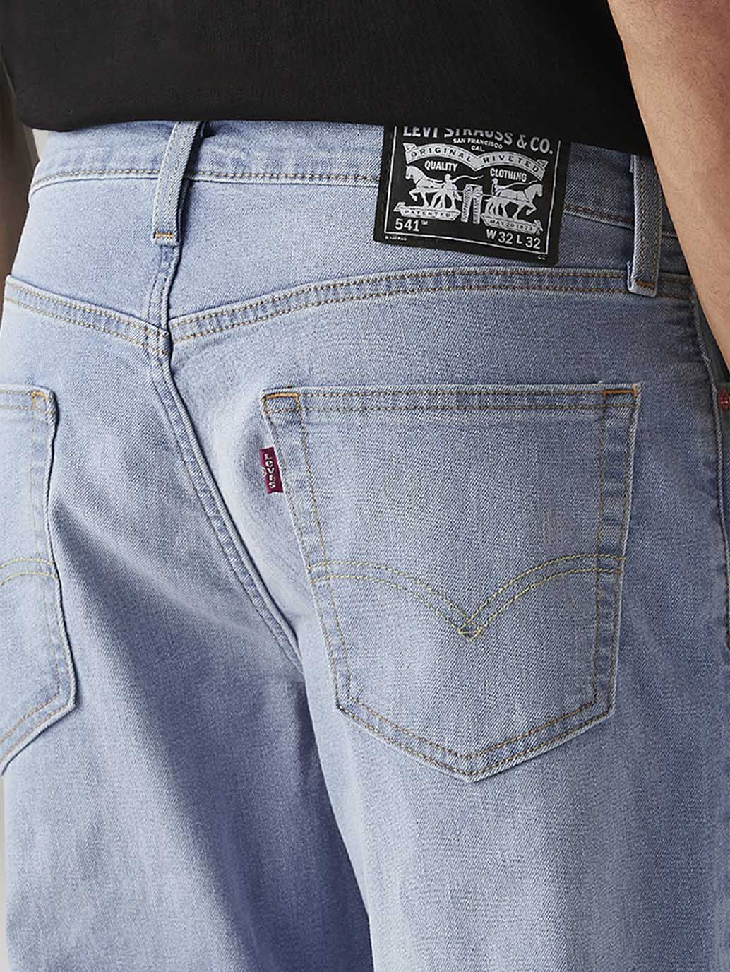 Men's 541 Light Blue Athletic Tapered Fit Mid Rise Jeans - Detail View