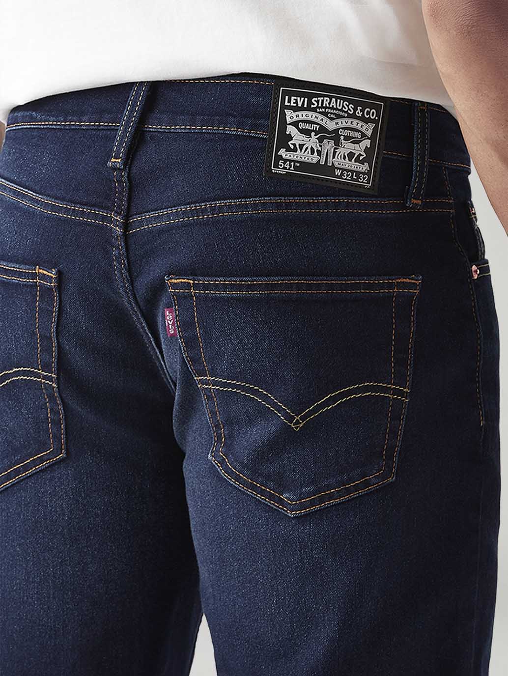 Men's 541 Indigo Athletic Tapered Fit Mid Rise Jeans - Detail View