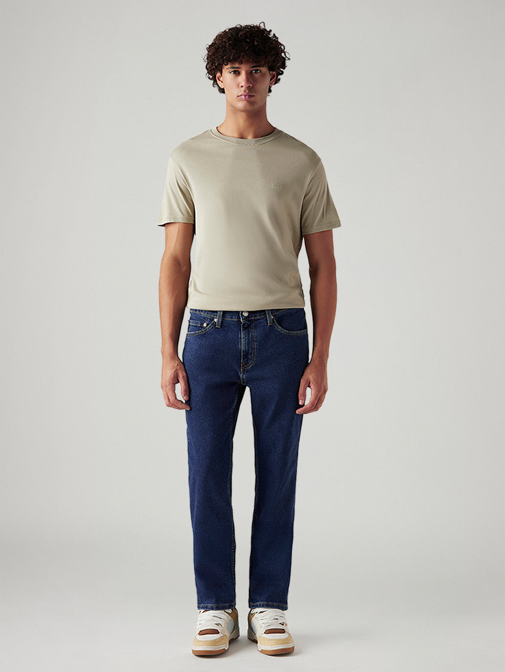 Men's 541 Med Indigo Athletic Tapered Fit Mid Rise Jeans - Front View