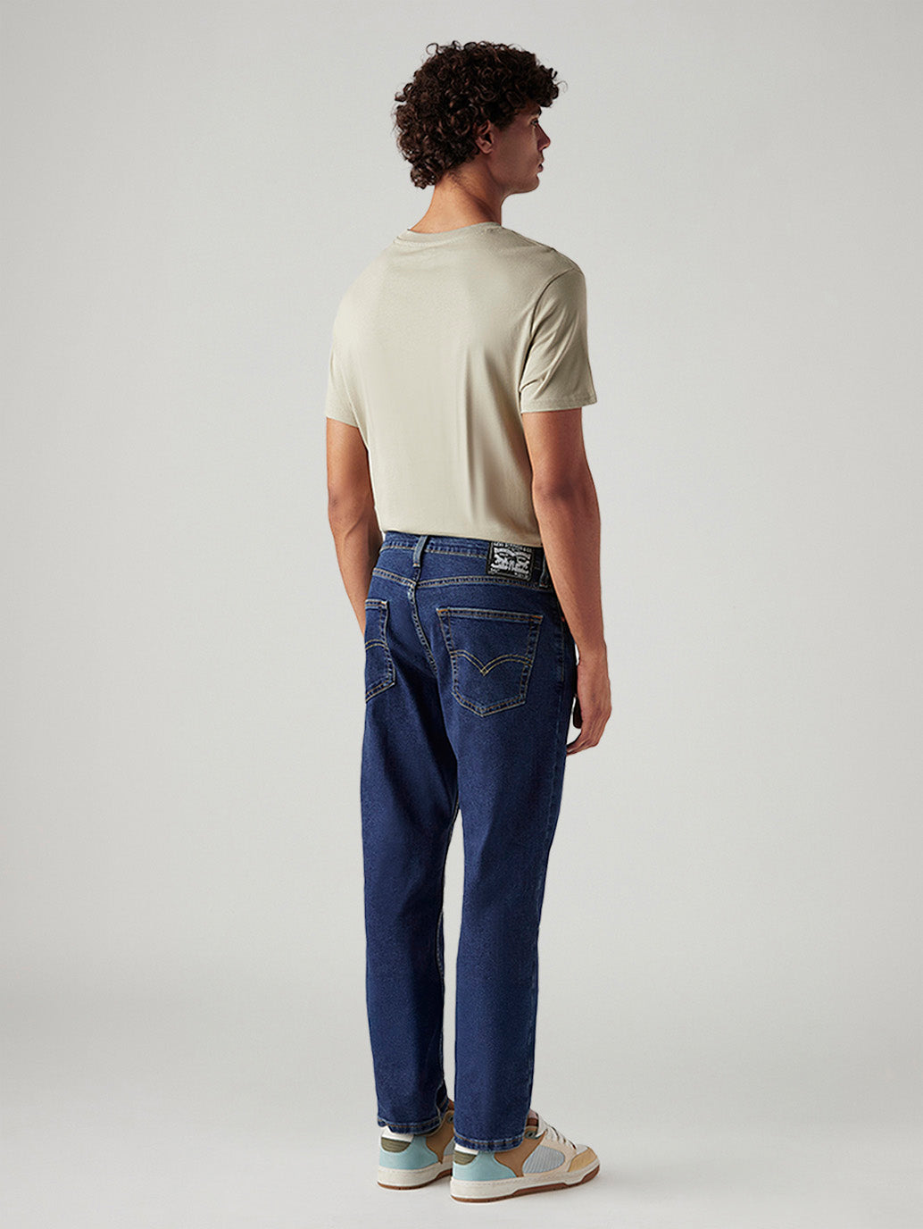 Men's 541 Med Indigo Athletic Tapered Fit Mid Rise Jeans - Back View