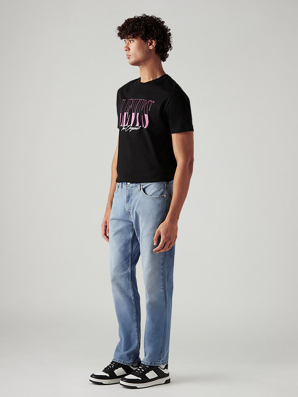 Men's 541 Light Blue Athletic Tapered Fit Mid Rise Jeans - Side View