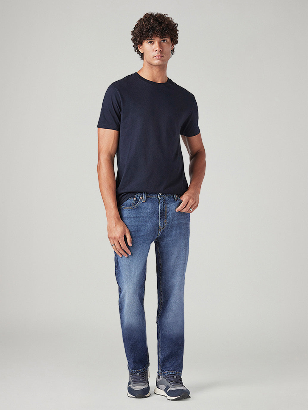 Men's 541 Blue Athletic Tapered Fit Mid Rise Jeans