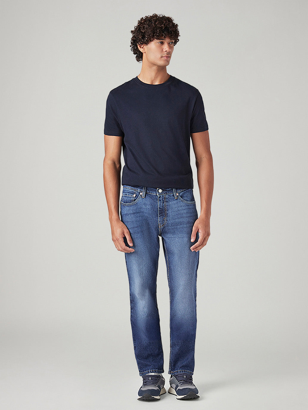 Men's 541 Blue Athletic Tapered Fit Mid Rise Jeans - Front View