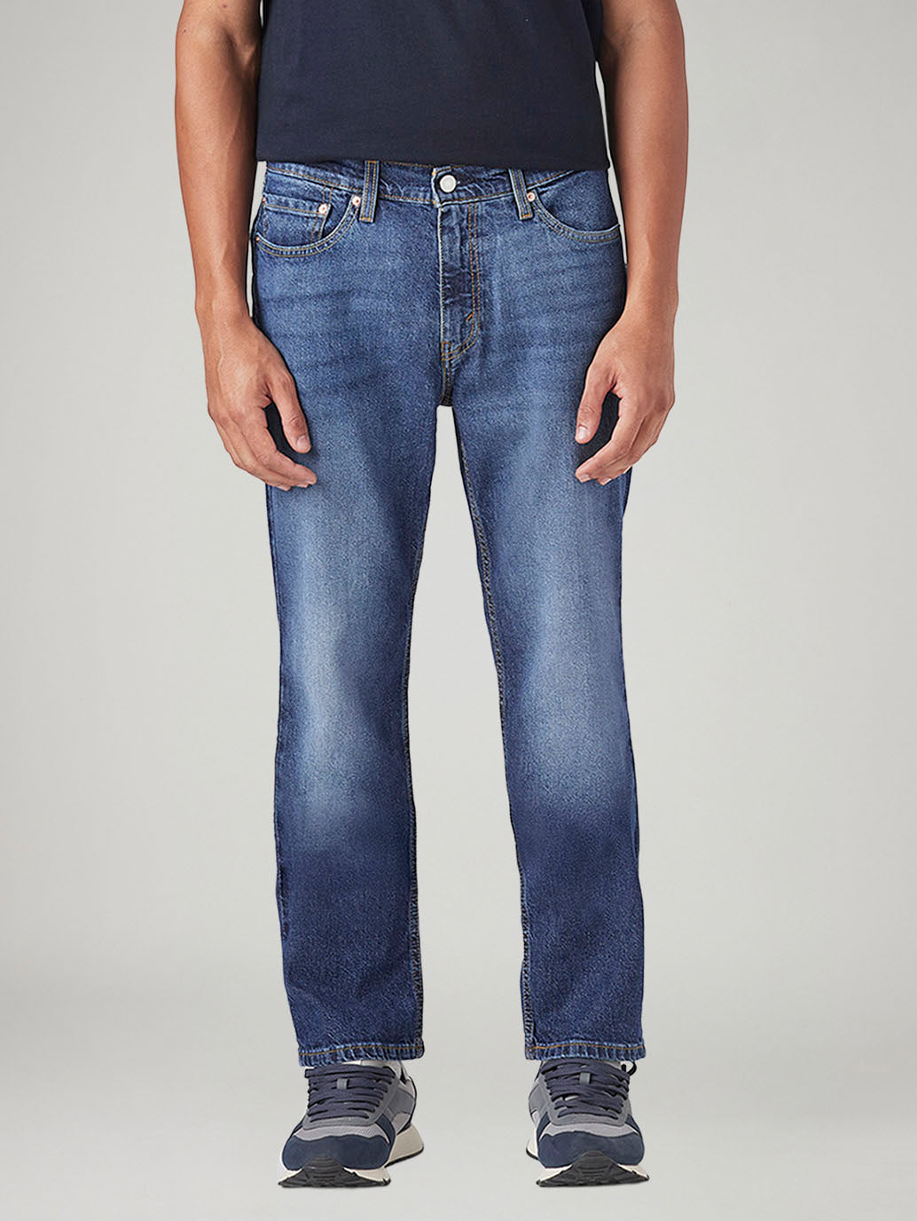 Men's 541 Blue Athletic Tapered Fit Mid Rise Jeans - Front View