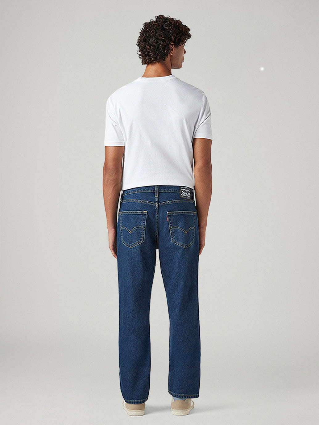Men's 541 Indigo Athletic Tapered Fit Mid Rise Tinted Jeans - Back View