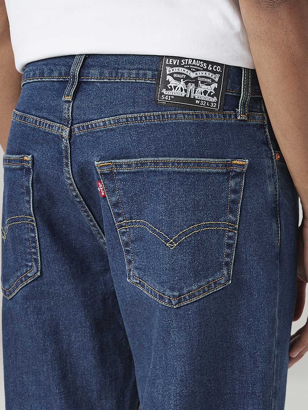 Men's 541 Indigo Athletic Tapered Fit Mid Rise Tinted Jeans - 20 View