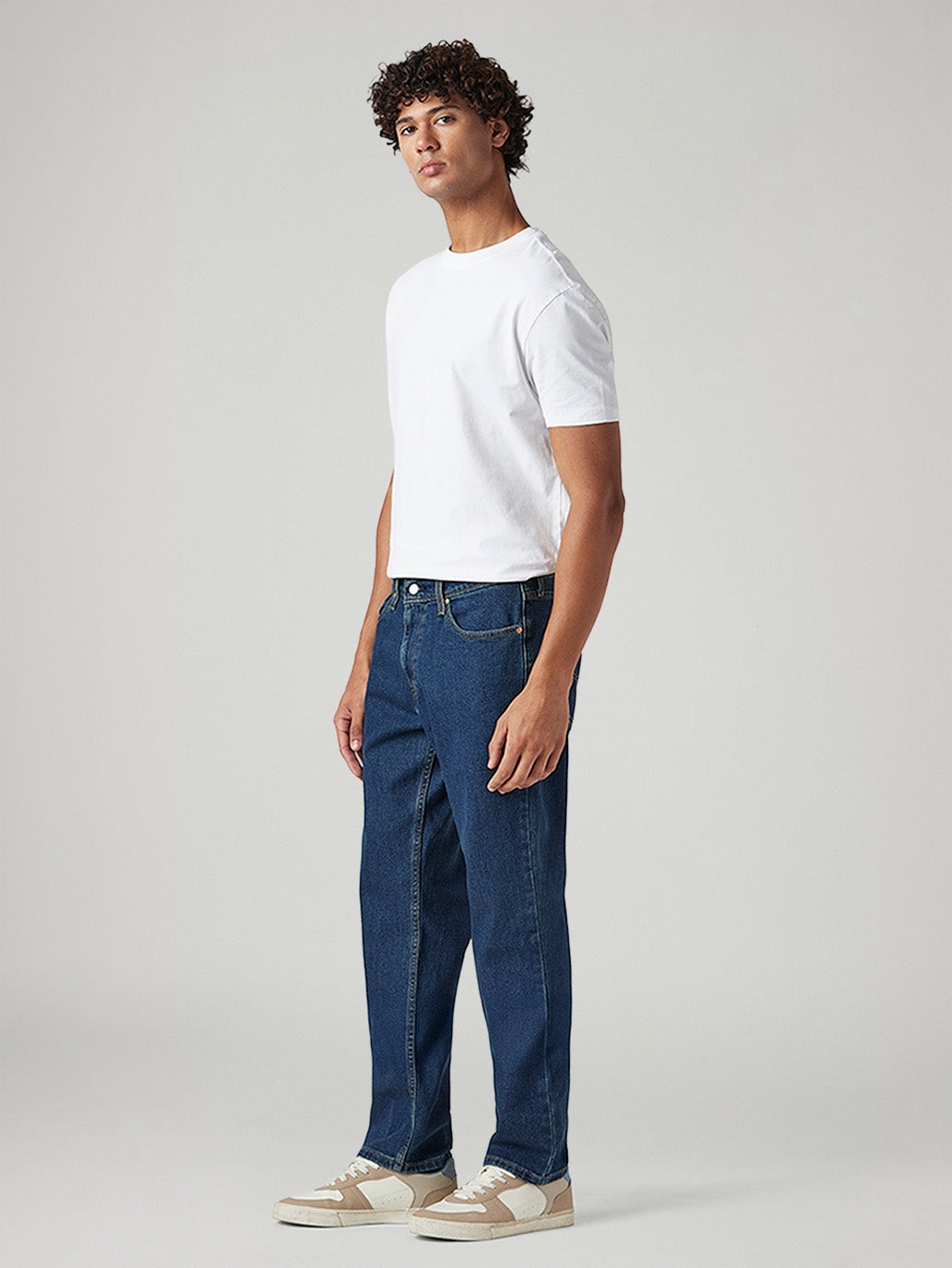 Men's 541 Indigo Athletic Tapered Fit Mid Rise Tinted Jeans - Side View