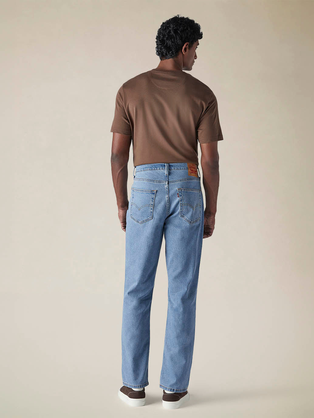 Mens 541 Mid Rise Athletic Tapered Fit Cotton Stretch Blend Jeans - Back View