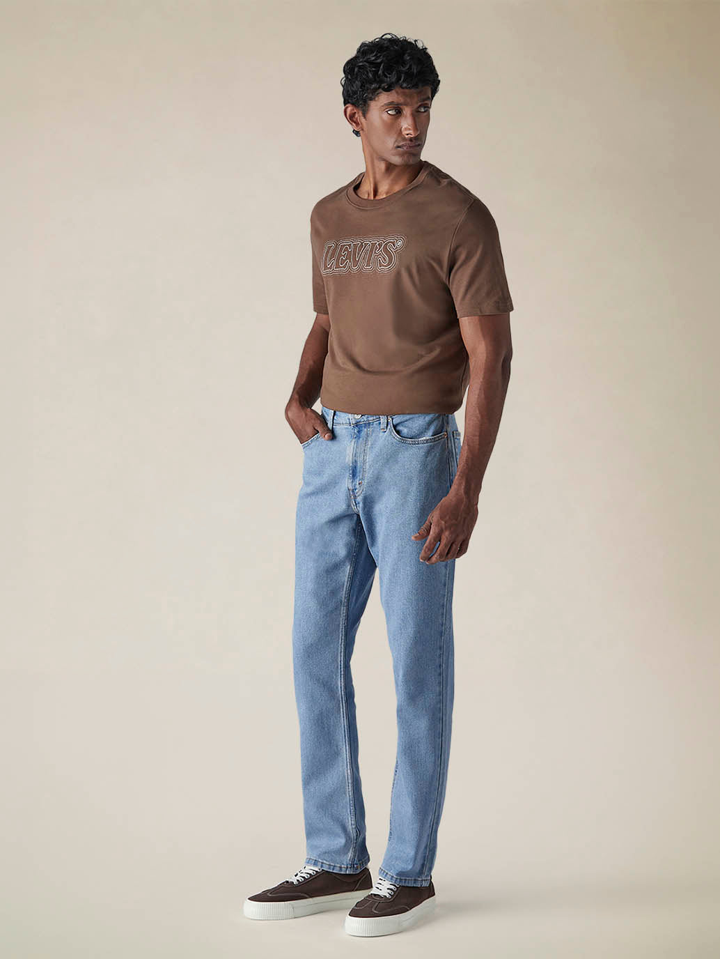 Mens 541 Mid Rise Athletic Tapered Fit Cotton Stretch Blend Jeans - Side View