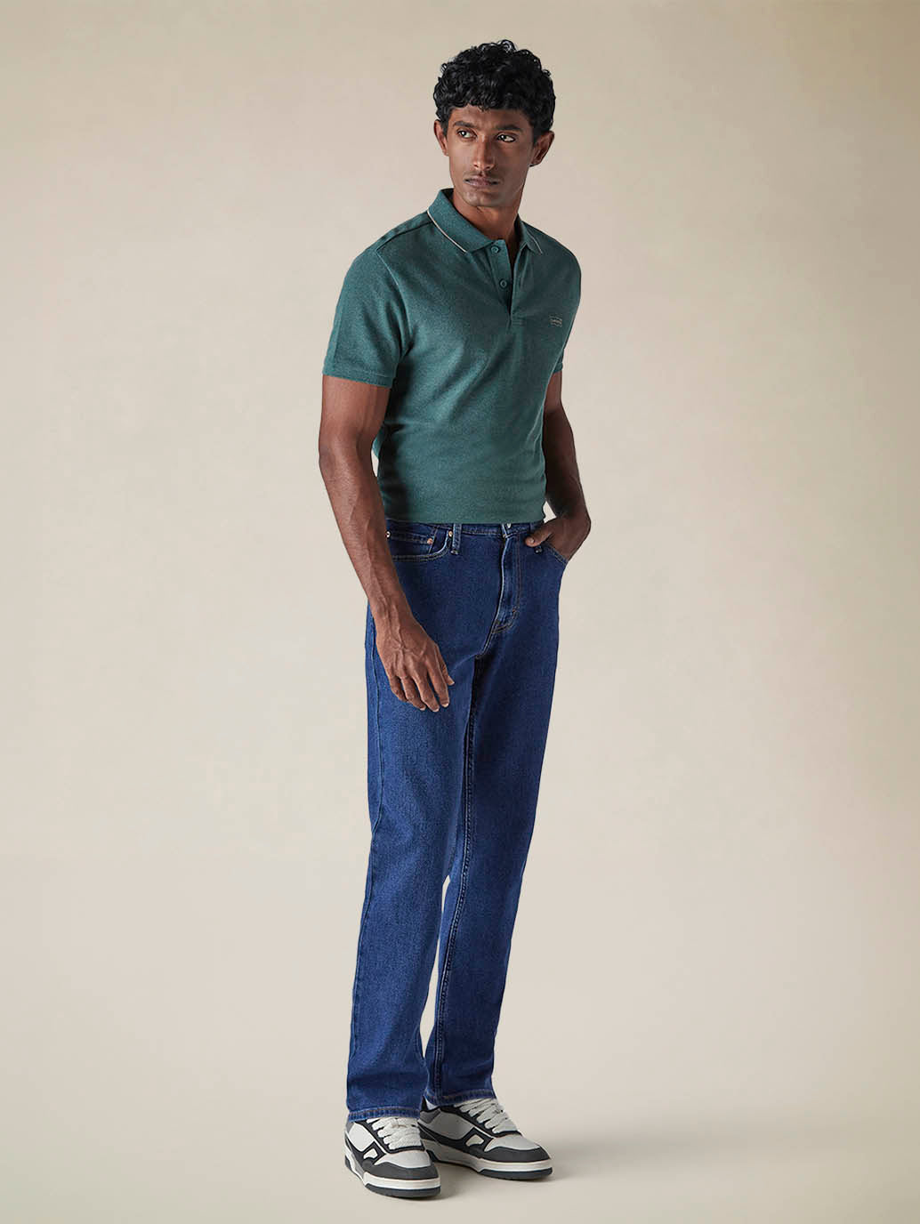 Mens 541 Mid Rise Athletic Tapered Fit Cotton Stretch Blend Jeans - Side View