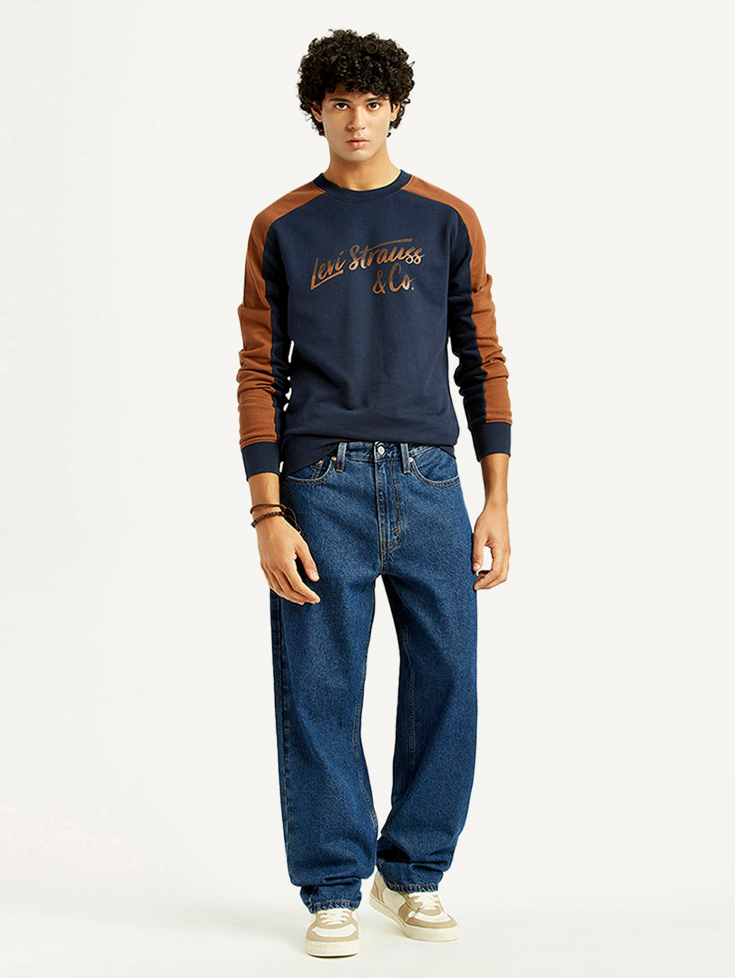 Men's 568 Med Indigo Loose Fit Mid Rise Jeans