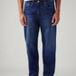 Men's 568 Dark Blue Loose Fit Mid Rise Jeans - Front View