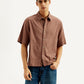 Men's Gingham Print Loose Fit Shirt - Styleshot View