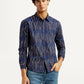 Men's Abstract Navy Slim Fit Shirt - Stylshoot View
