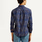 Men's Abstract Navy Slim Fit Shirt - Back View