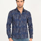 Men's Abstract Navy Slim Fit Shirt - frount View