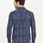 Men's Abstract Navy Slim Fit Shirt - back View