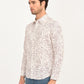 Men's Printed Off White Slim Fit Shirt - side View
