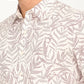 Men's Printed Off White Slim Fit Shirt - deatil View