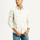 Men's Abstract Print Slim Fit Shirt - Front View