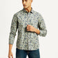 Men's Floral Print Slim Fit Shirt - Front View
