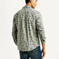 Men's Floral Print Slim Fit Shirt - Back View