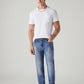 Men's 505 Blue Straight Fit Mid Rise Commuter Jeans - Styleshot View