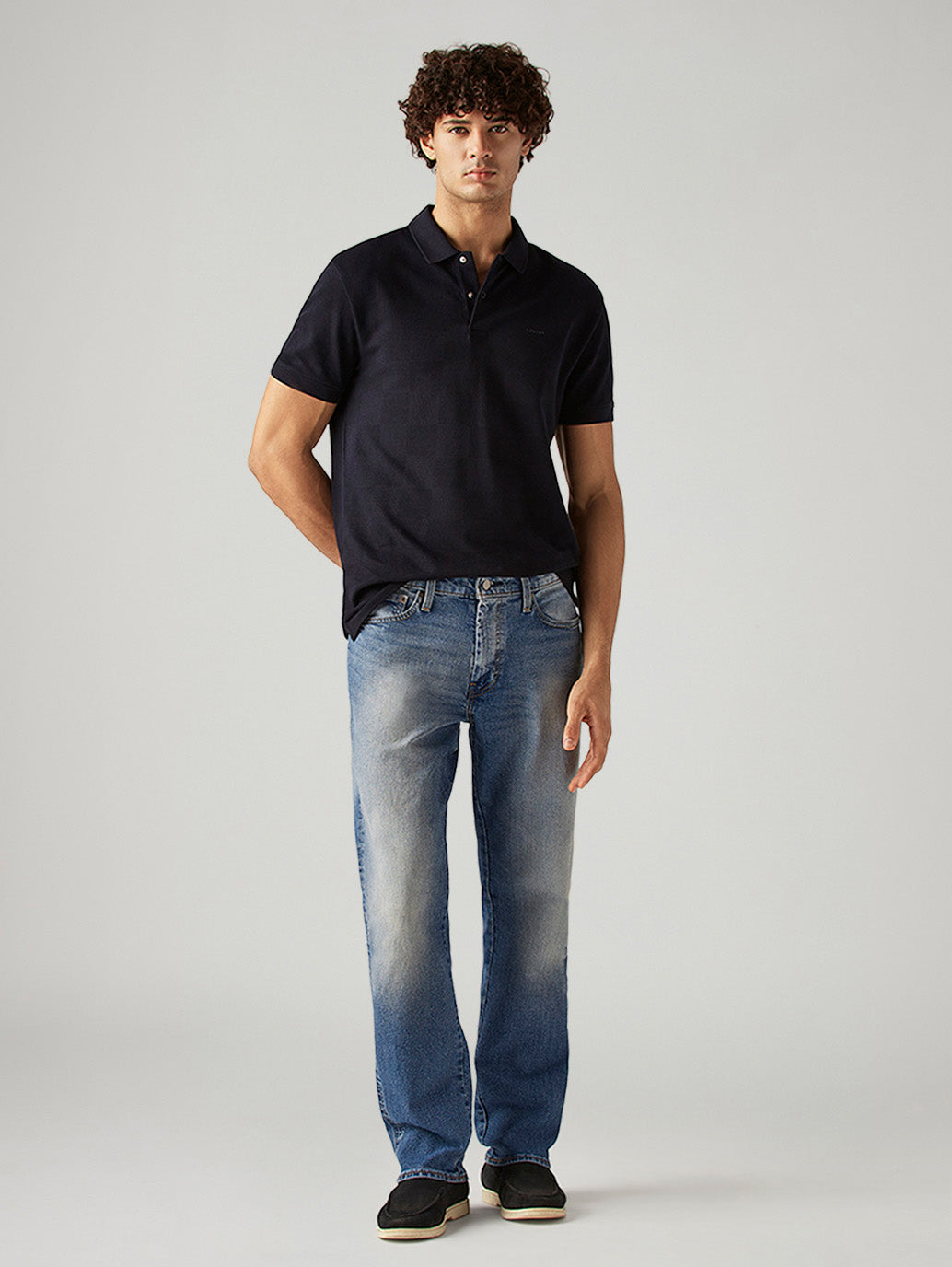 Men's 541 Blue Athletic Tapered Fit Mid Rise Commuter Jeans