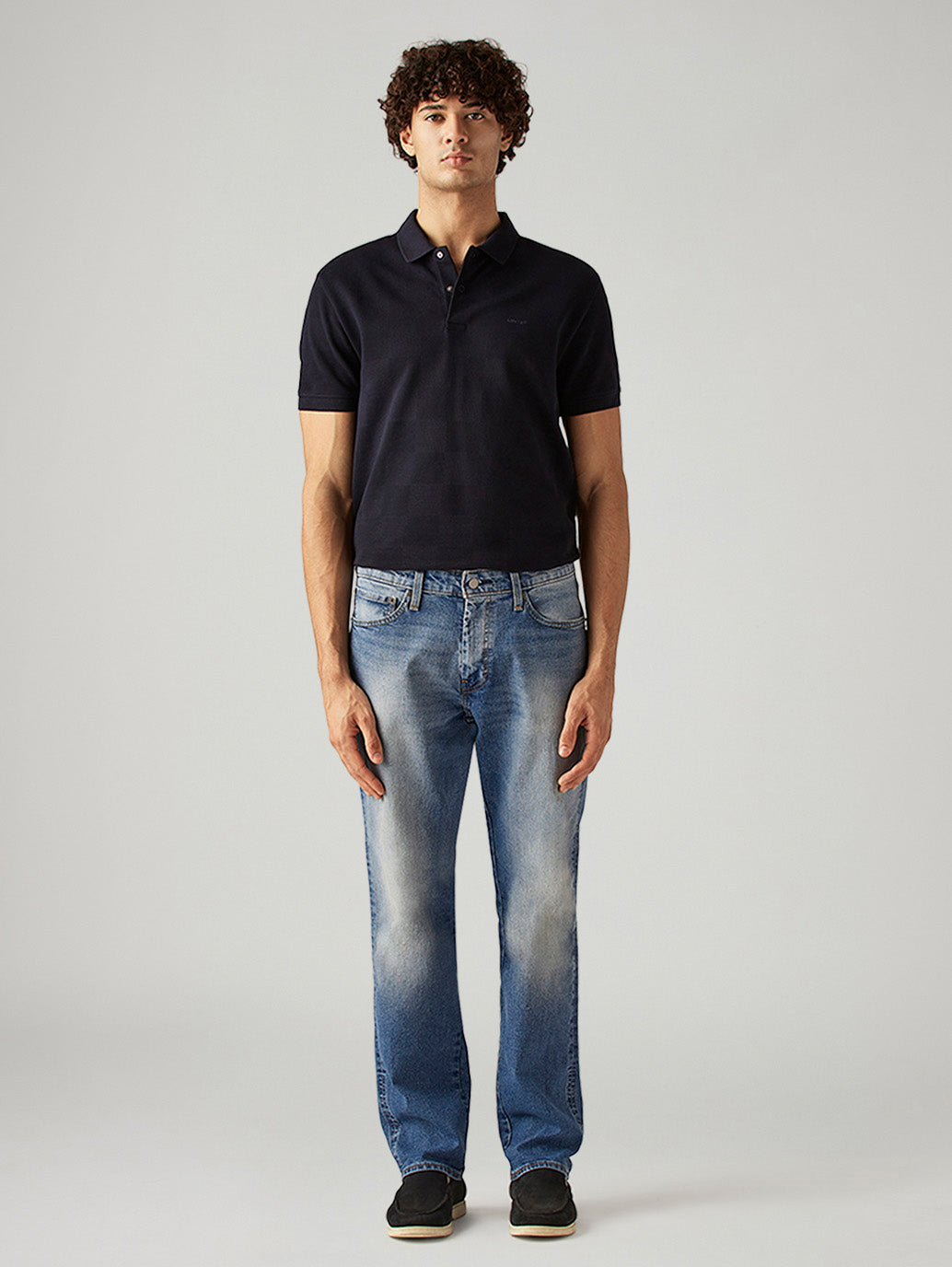 Men's 541 Blue Athletic Tapered Fit Mid Rise Commuter Jeans - Front View