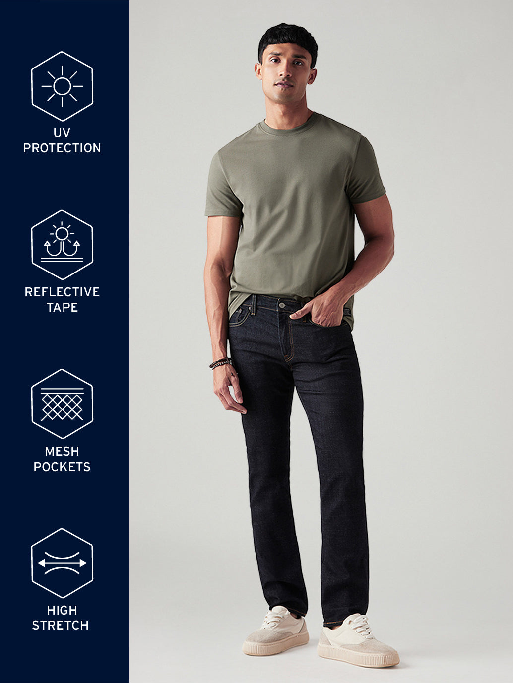 Men's 511 Black Slim Fit Mid Rise Commuter Jeans - 0069P0001-1 View