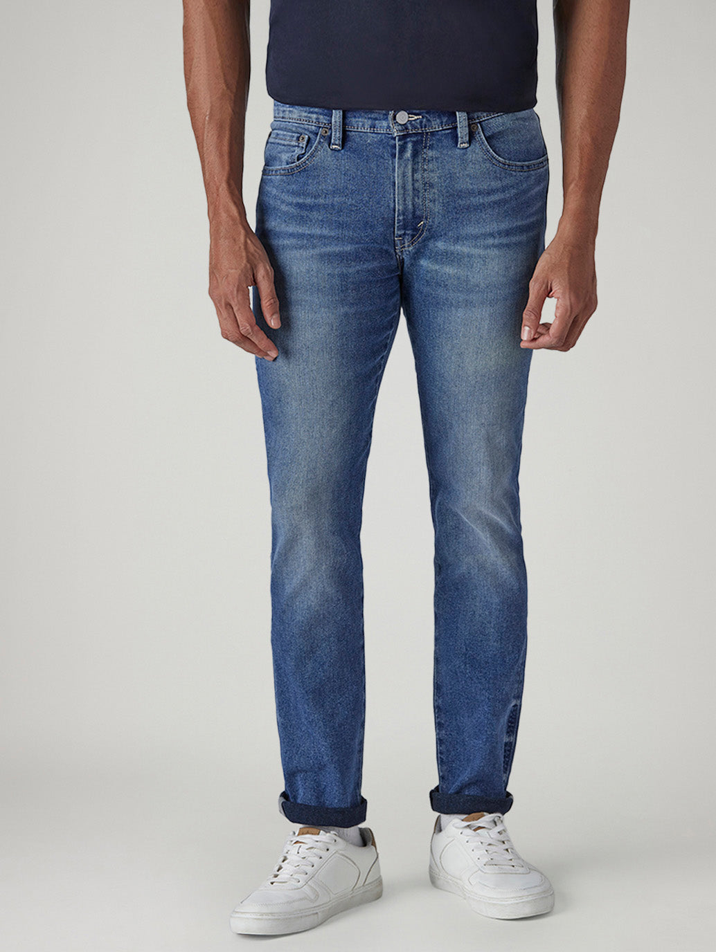 Men's 511 Blue Slim Fit Mid Rise Commuter Jeans - Front View