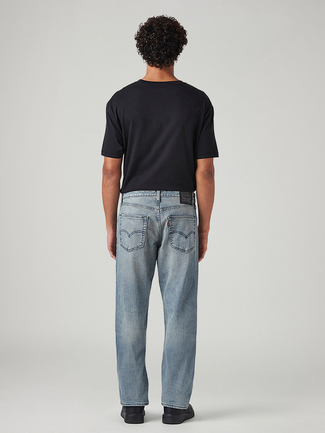 Men's 541 Med Indigo Athletic Tapered Fit Mid Rise Commuter Jeans - Back View