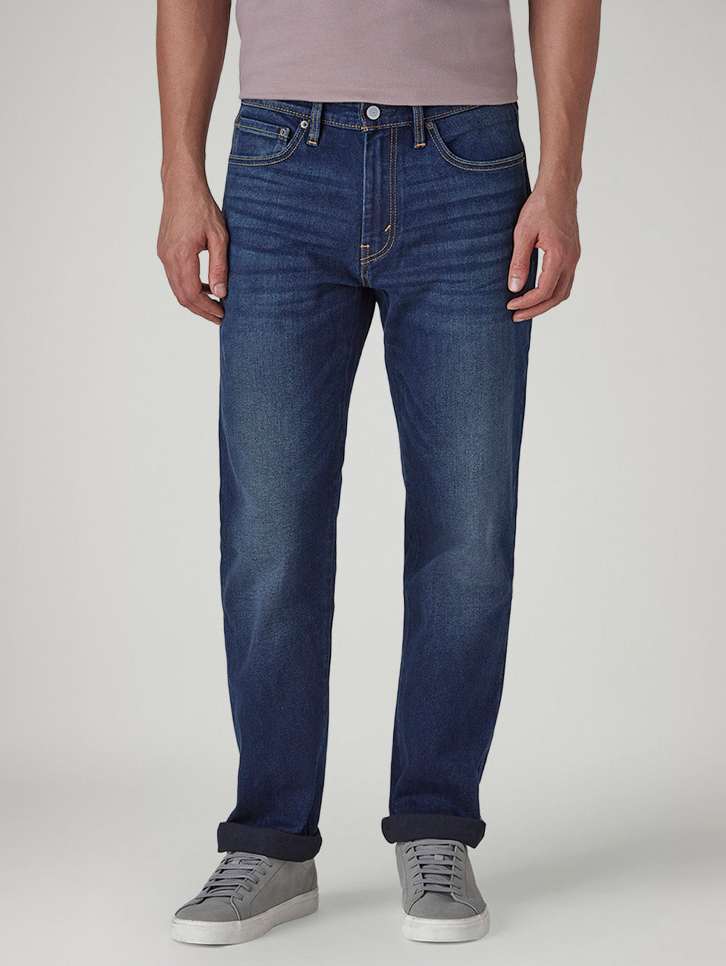 Men's 541 Dark Indigo Athletic Tapered Fit Mid Rise Commuter Jeans - Front View