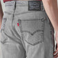 Men's 505 Grey Straight Fit Mid Rise Jeans - Detail View