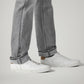 Men's 505 Grey Straight Fit Mid Rise Jeans - Detail View