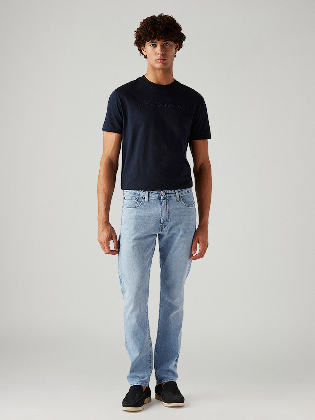 Men's 511 Light Blue Slim Fit Mid Rise Commuter Jeans - Front View