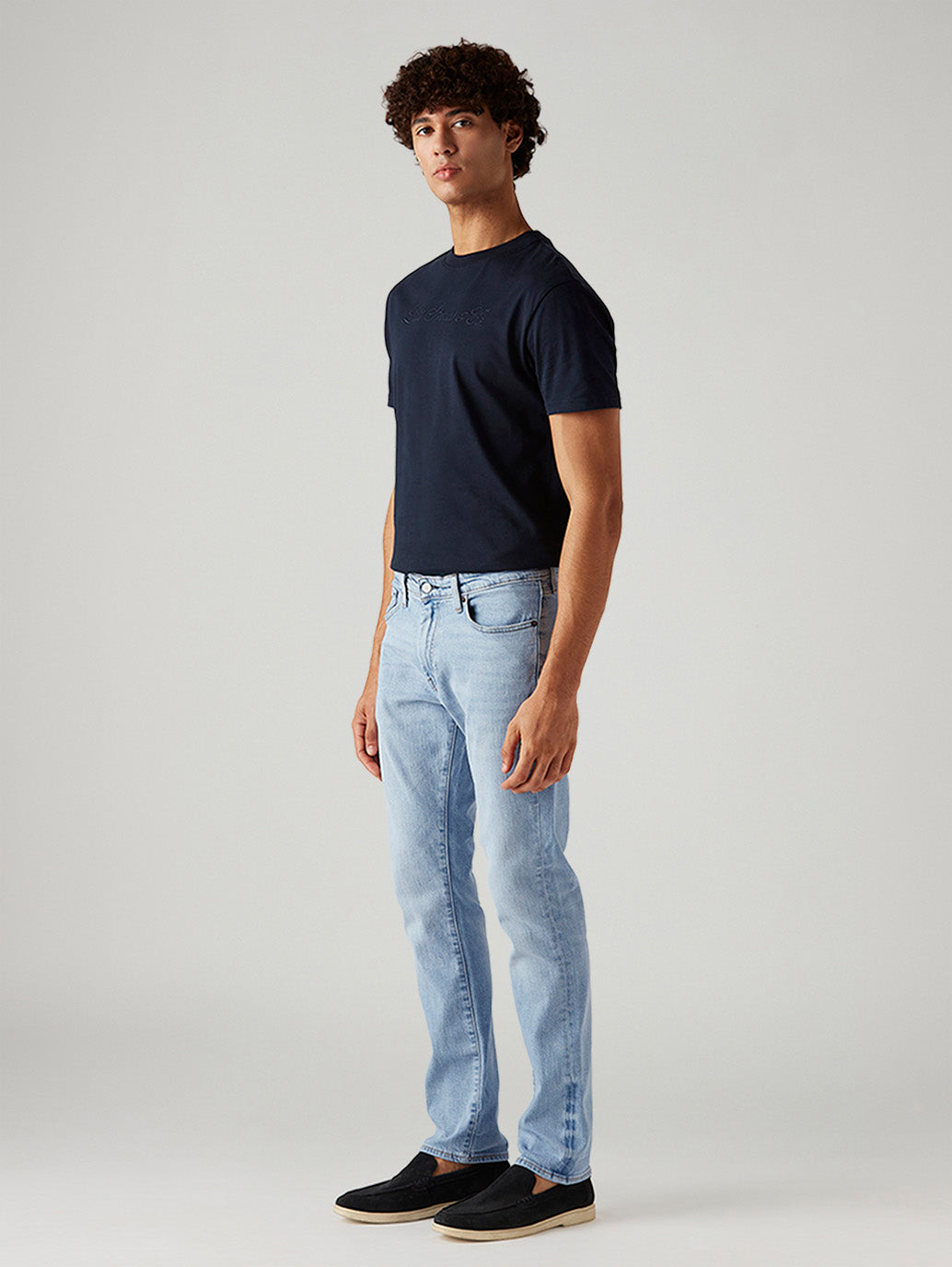 Men's 511 Light Blue Slim Fit Mid Rise Commuter Jeans - Side View
