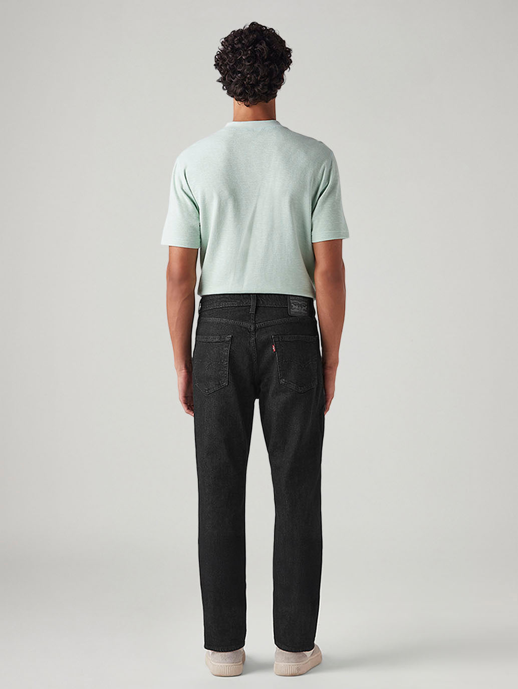 Men's 541 Black Tapered Fit Mid Rise Jeans - Back View