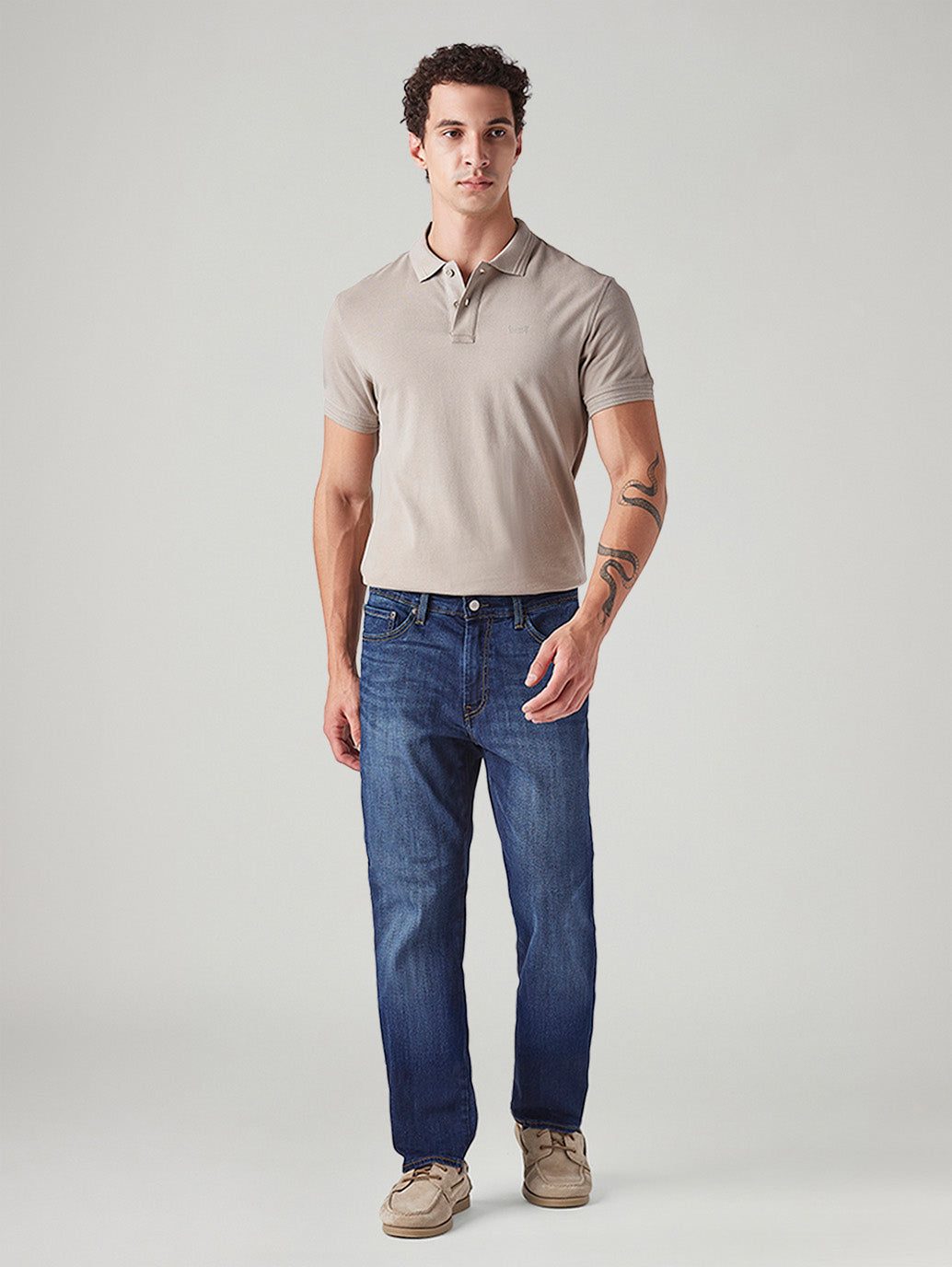 Men's 541 Blue Tapered Fit Mid Rise Commuter Jeans - Front View