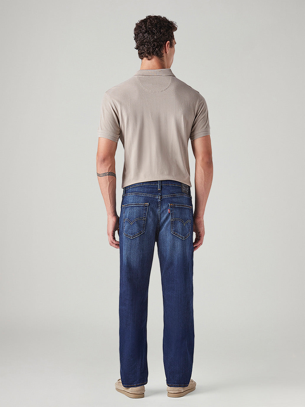 Men's 541 Blue Tapered Fit Mid Rise Commuter Jeans - Back View