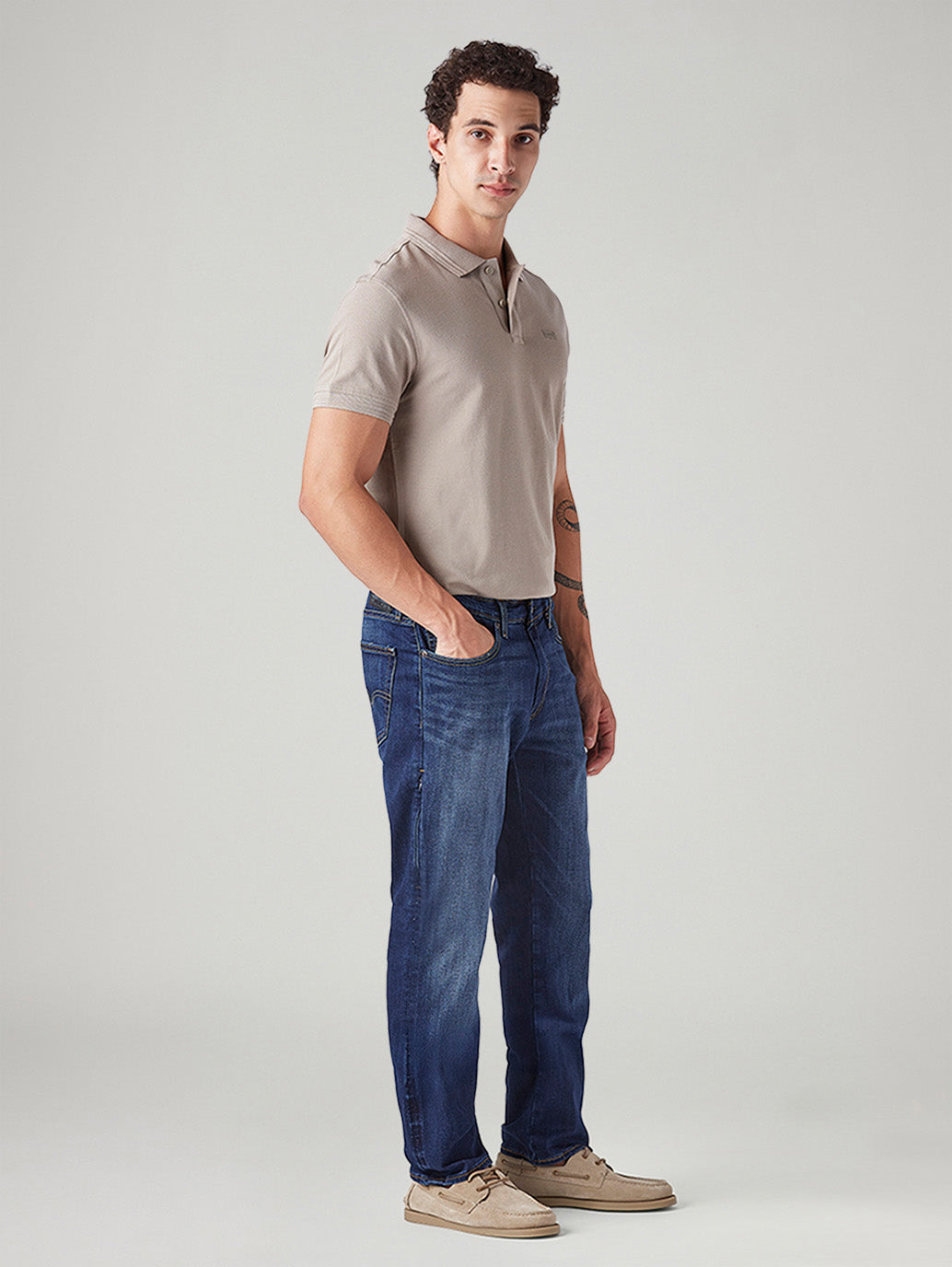 Men's 541 Blue Tapered Fit Mid Rise Commuter Jeans - Side View