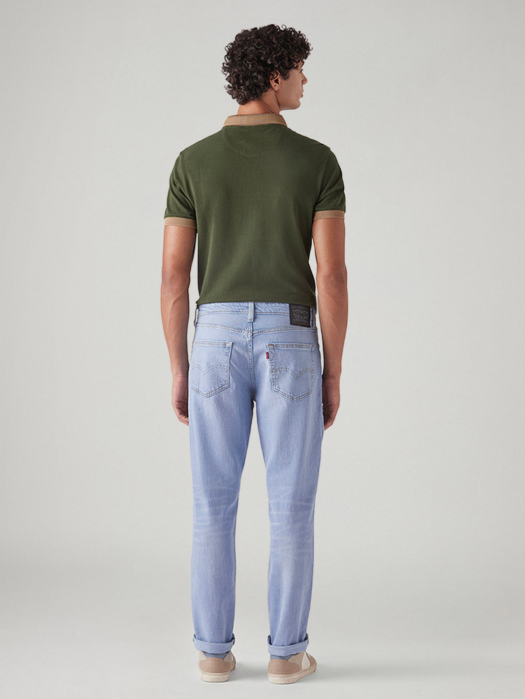 Men's 541 Light Blue Athletic Tapered Fit Mid Rise Jeans - Back View
