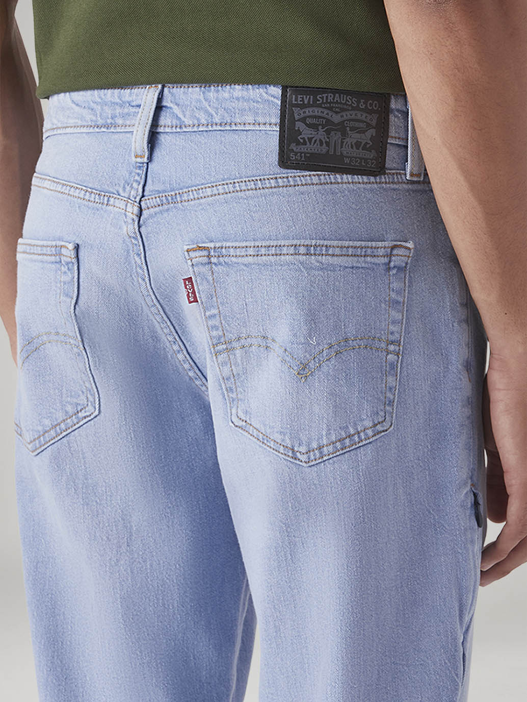 Men's 541 Light Blue Athletic Tapered Fit Mid Rise Jeans - 20 View