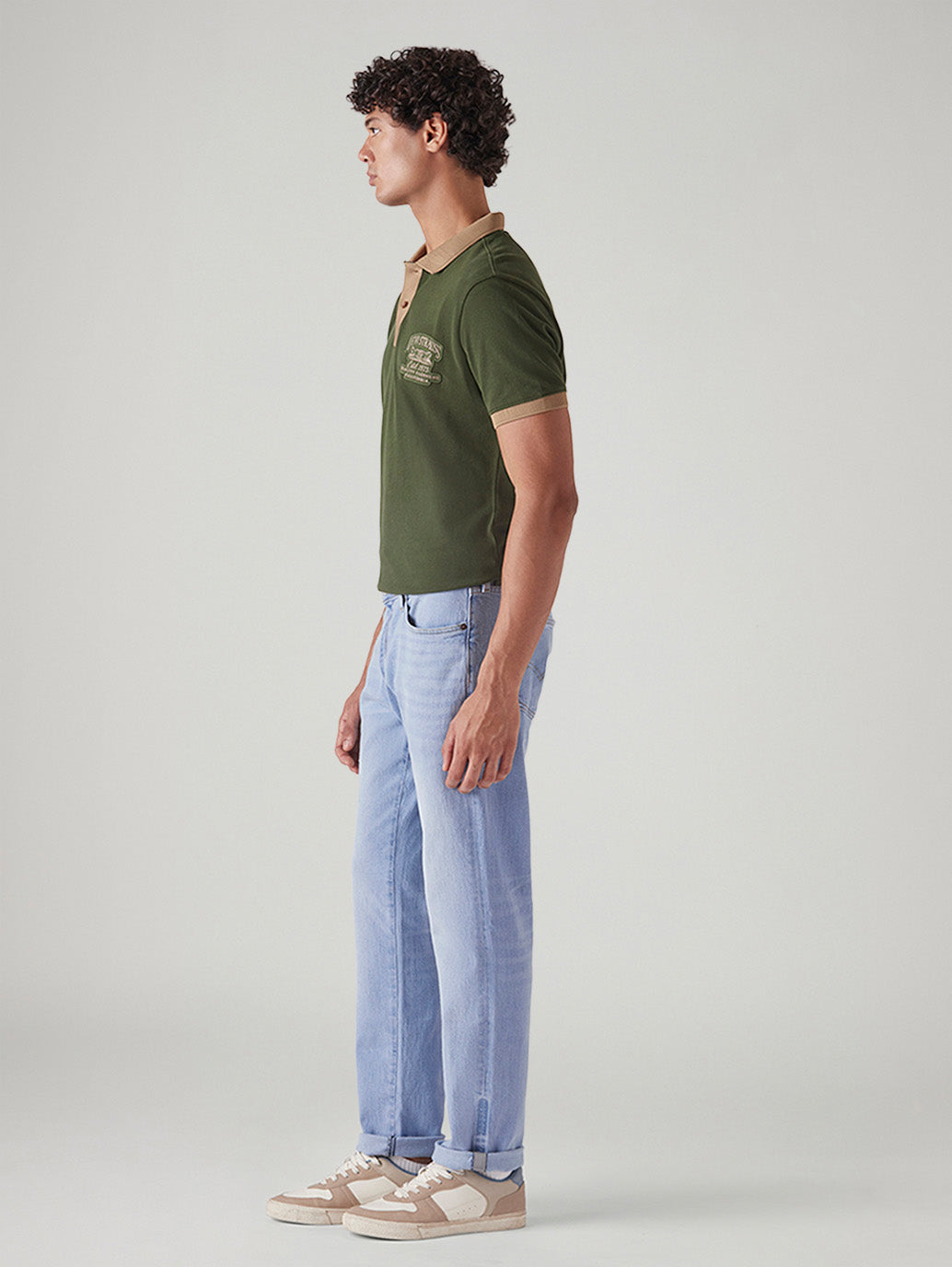 Men's 541 Light Blue Athletic Tapered Fit Mid Rise Jeans - Side View