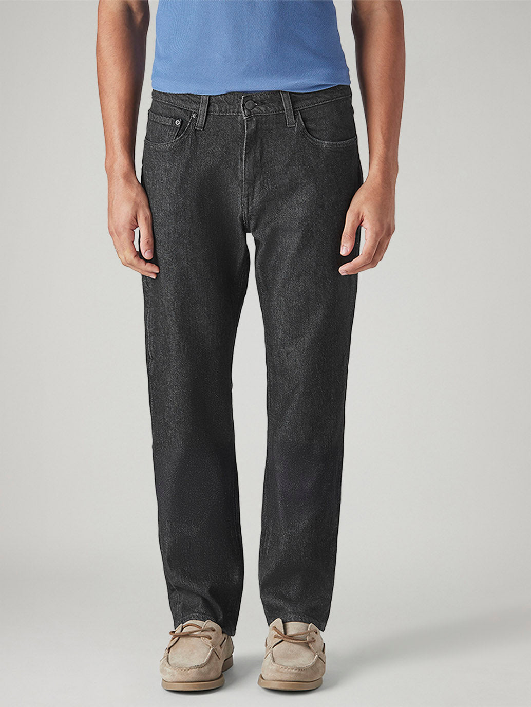 Men's 541 Charcoal Grey Athletic Tapered Fit Mid Rise Commuter Jeans - Front View