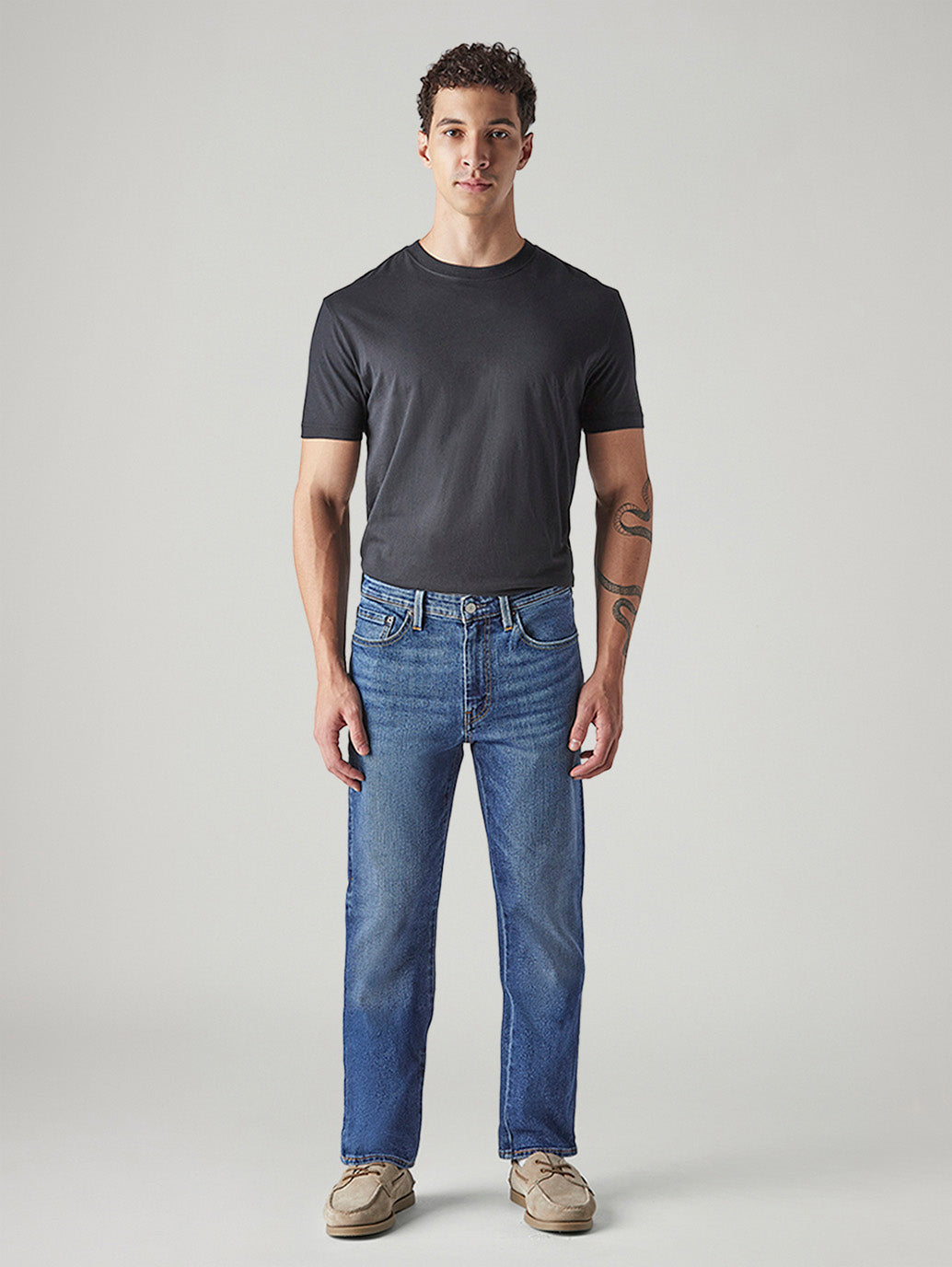 Men's 541 Indigo Athletic Tapered Fit Mid Rise Jeans - Front View